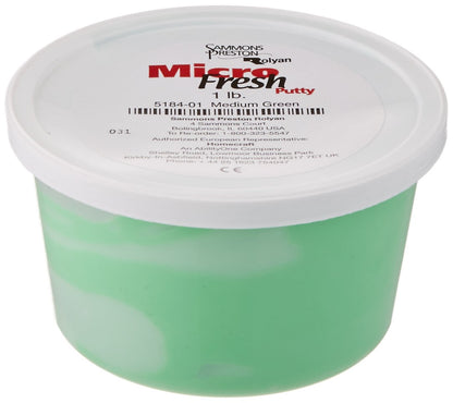 Sammons Preston Micro-Fresh Putty, Antibacterial, Antifungal, and Antimicrobial Therapy Putty for Hands and Feet Exercises, Color Coded Non-Toxic Clay, Soft Yellow, 2 Ounces