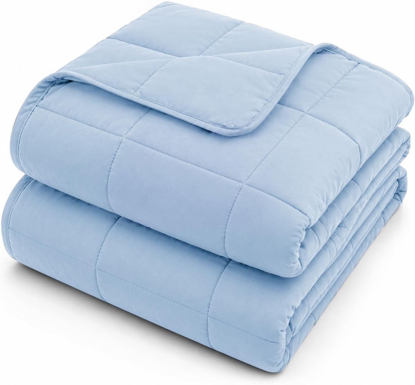 L'AGRATY Weighted Lap Pad 7lb: Small Weighted Blanket for Adults - Cooling Portable Travel Blanket for Relaxation Sleeping - Washable All-Season (29" x 24")