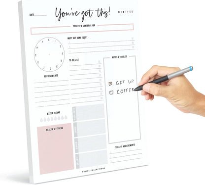 Bliss Collections Weekly Planning Pad, To Do List Notebook - Undated Tear-Off Sheets Notepad - Work Calendar, Organizer, Scheduler for Goals, Tasks - Minimalist, 8.5" x 11", 50 Sheets