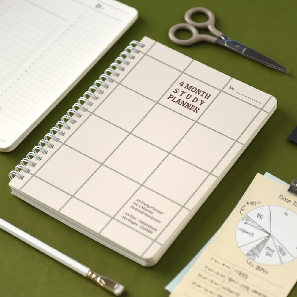 Monolike Basic B5 Monthly + Weekly Planner pad, A SET - Academic Planner, Weekly & Monthly Planner, To-do list, Note pad, Scheduler