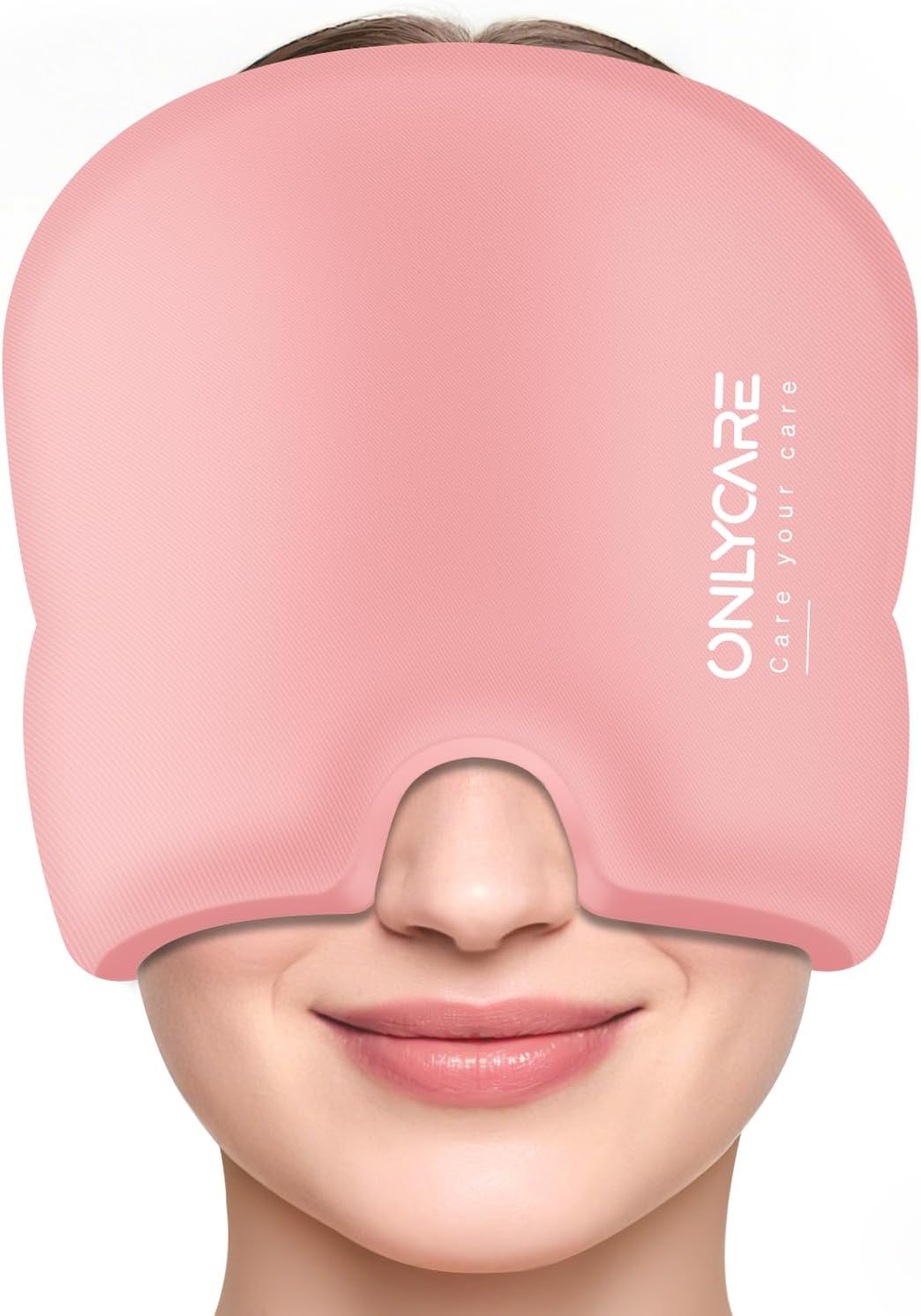 ONLYCARE Migraine Relief Cap, Upgraded Headache Relief Cap with Odorless Reusable Gel Head Wrap, Soothing Face Ice Pack Mask Products with Hot & Cold Therapy for Tension, Stress, Hangover & Puffy Eyes