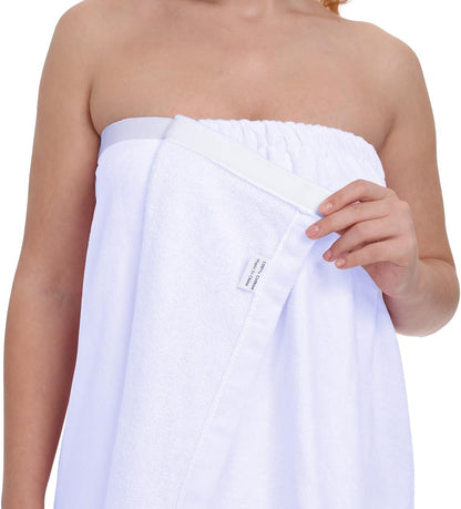 goodmansam Women's Cotton Shower Wrap Robes Spa Body Wrap Bathrobe Ultra Absorbent Cover up Towels