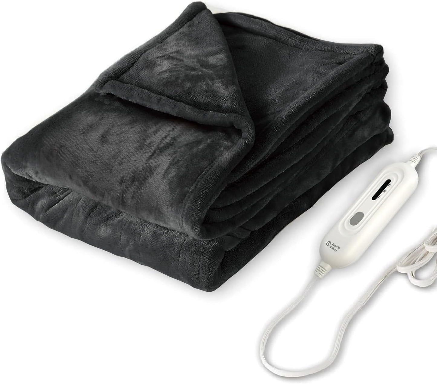 Tefici Heated Blanket Throw 50"x60", Ultra Soft 2-Layer Flannel Electric Blanket, for Home Office Sofa,3 Heat Settings, 4H Auto Off, ETL FCC Certified, Overheat Protection, Machine Washable, Camel