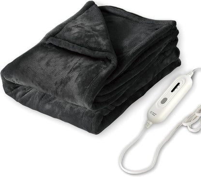 Tefici Heated Blanket Throw 50"x60", Ultra Soft 2-Layer Flannel Electric Blanket, for Home Office Sofa,3 Heat Settings, 4H Auto Off, ETL FCC Certified, Overheat Protection, Machine Washable, Camel