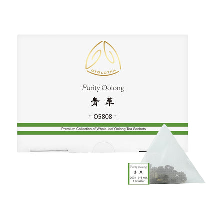GTGLOTRA Oolong Tea Bags, 24 Whole Leaf Tea Bag, Alternative To Caffeine, 100% Natural Pure Tea, Stress Relief Pyramid Teabags, Suitable for Gifts, Office Reception, Vegan