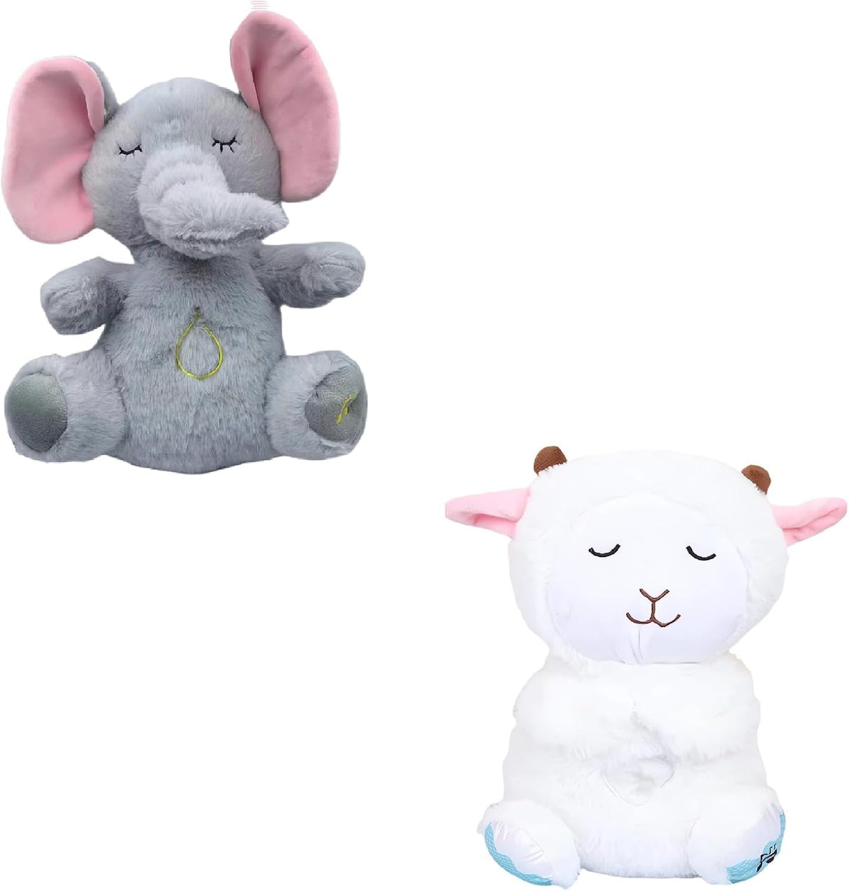 QFCST Relief Koala Breathing Stuffed Toy, Anxiety Relief Plush Breathing Animal, Sleeping Koala Plush Breathing with Musical Lights & Rhythmic Breathing Motion
