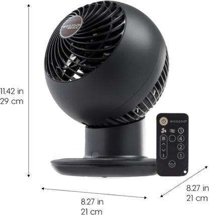 IRIS USA WOOZOO Air Circulator Fan with Remote, Oscillating, 5 Speeds, 82ft Max Air Distance, 90° Adjustable Tilt, 30db Quiet Motor, Small Fan for Bedroom, Office, Dorm, White