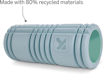 TRIGGERPOINT Performance Therapy Grid Patented Multi-Density Foam Massage Roller (80% Recycled) Exercise, Deep Tissue Muscle Recovery - Muscle Pain&Tightness, Improves Circulation (13"), Blue