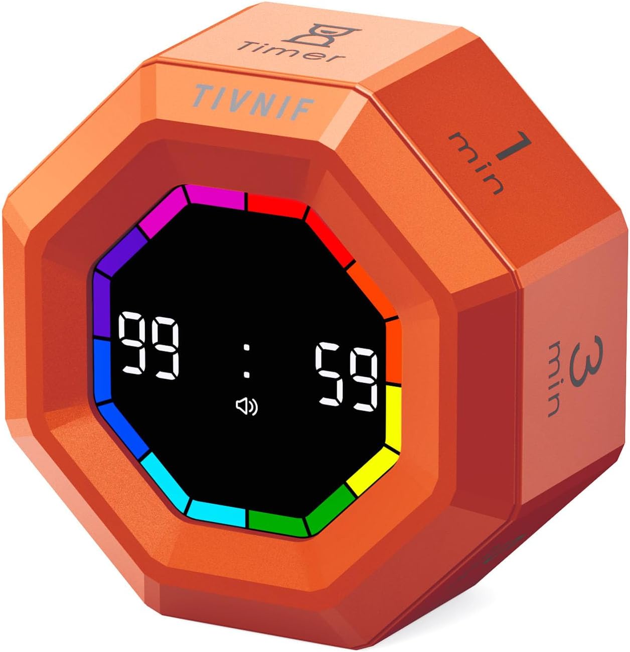 Visual Timer for Kids Kitchen Timer Pomodoro Magnetic Visual Countdown | Smart Gravity Sensing Timer with Large Display Loud Alarm for Study Cooking Classroom Homework Time Management