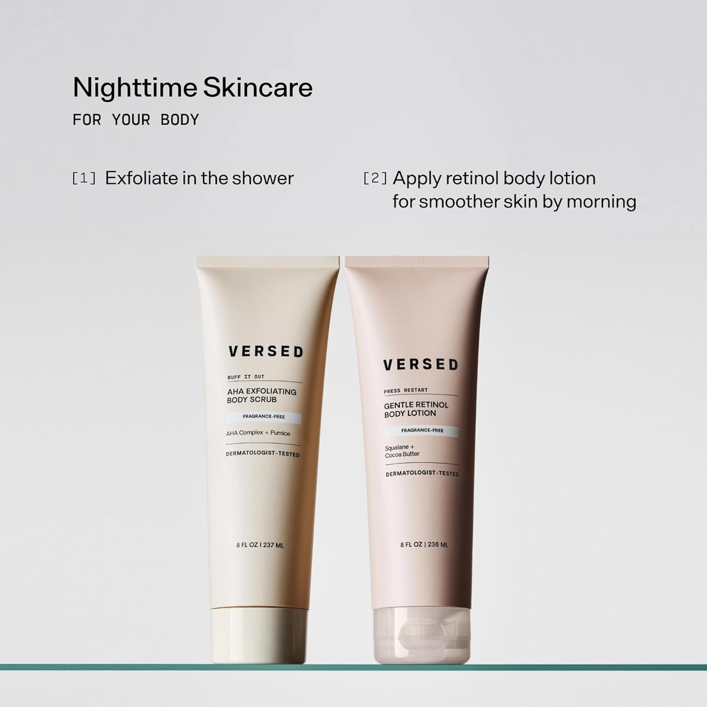 Versed Buff It Out AHA Exfoliating Body Scrub and Mask - Lactic Acid & Glycolic Acid Exfoliant - Microfine Pumice Body Exfoliator to Polish and Smooth Bumpy, Dry Skin - Vegan & Cruelty-Free (8 oz)