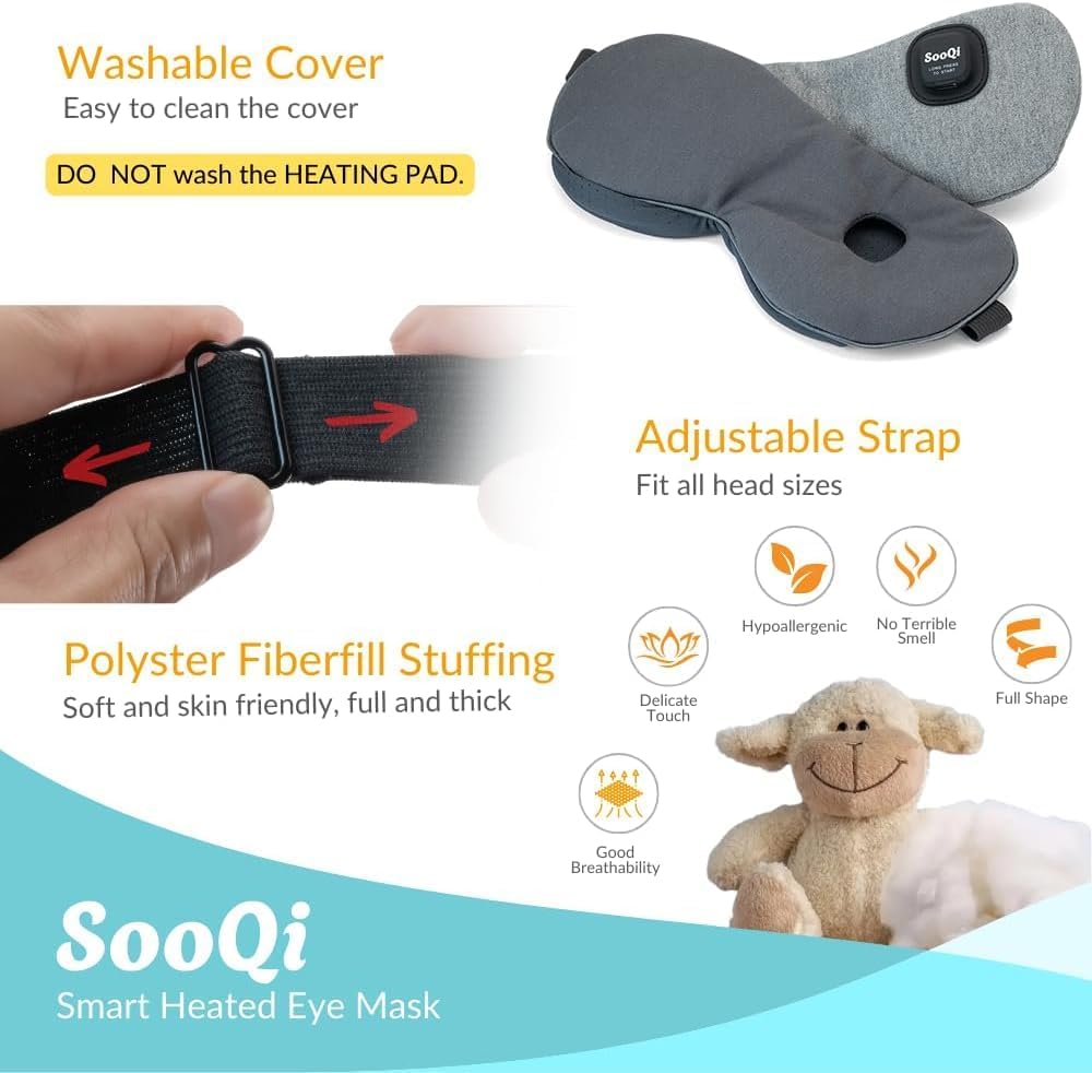 Rechargeable Heated Eye Mask for Dry Eyes, Blepharitis & Eye Fatigue