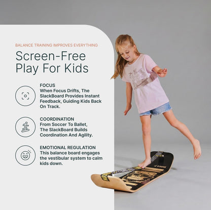 GIBBON SlackBoard, Balance Board Kids & Adults, Slackline Balance Trainer
