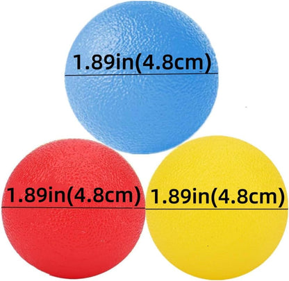 3 PCS Physical Therapy Hand Exercise Balls, Stress Balls for Adults