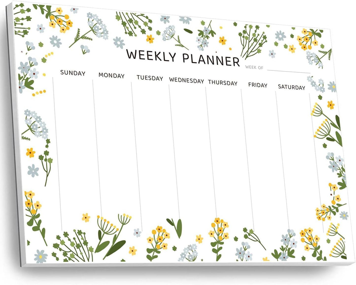 Undated Weekly Planner Notepad, 52 Sheet Tear-Off Weekly To Do List Notepad, Desk Planner Pad Calendar, Blank Calendar for Daily Habit Tracking/Menu Planning(8.26"x11,69")