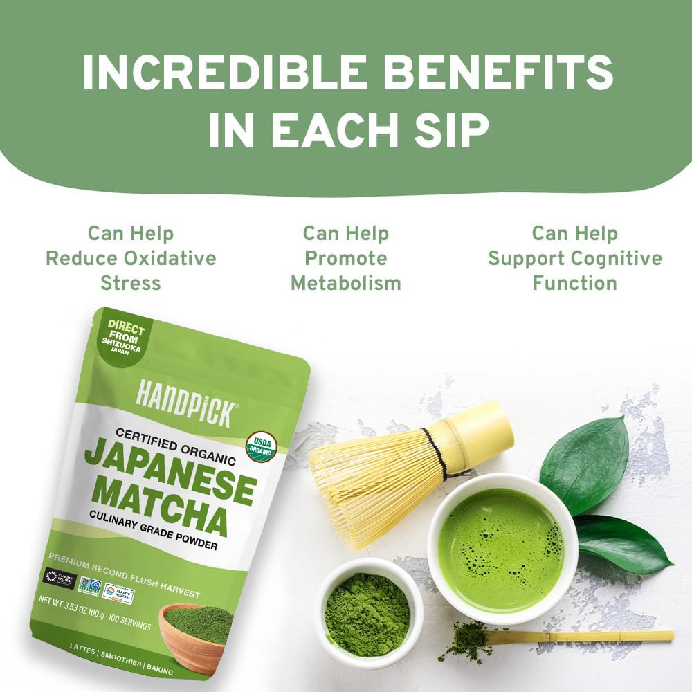 HANDPICK, Organic Chamomile Tea Bags (100 Herbal Tea Bags) Caffeine Free| Premium Floral Chamomile Herbal Tea in Eco-Conscious Teabags | Direct from Source