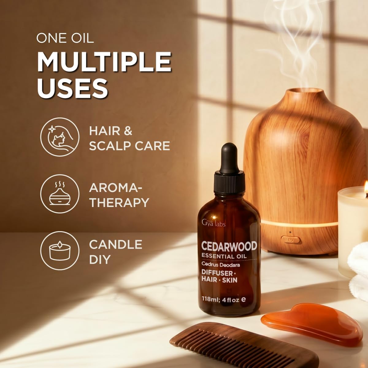 100% Pure Lavender Essential Oil for Skin & Diffuser - 4 Fl Oz