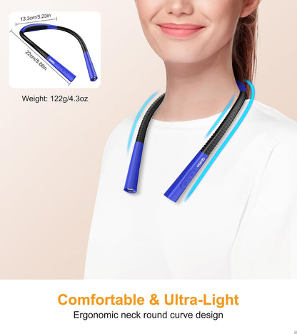 Gritin Book Light,Eye Caring 3 Colors & Stepless Dimming Neck Reading Light