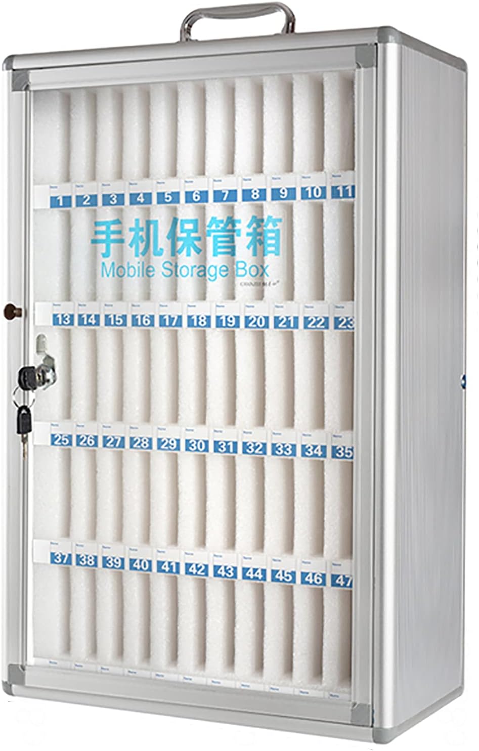 Wall Mounted Mobile Phone Locker Secure 48 Slots for Phones Ideal Storage Solution for Restaurants Schools & Offices Nized Charging Station for Devices,12 Slots