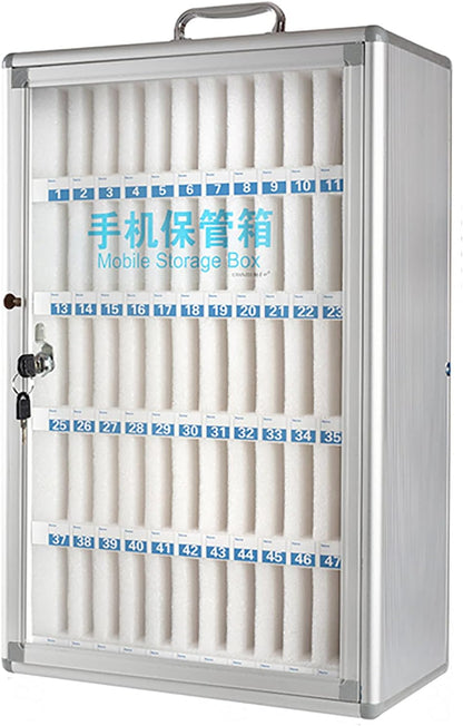 Wall Mounted Mobile Phone Locker Secure 48 Slots for Phones Ideal Storage Solution for Restaurants Schools & Offices Nized Charging Station for Devices,12 Slots
