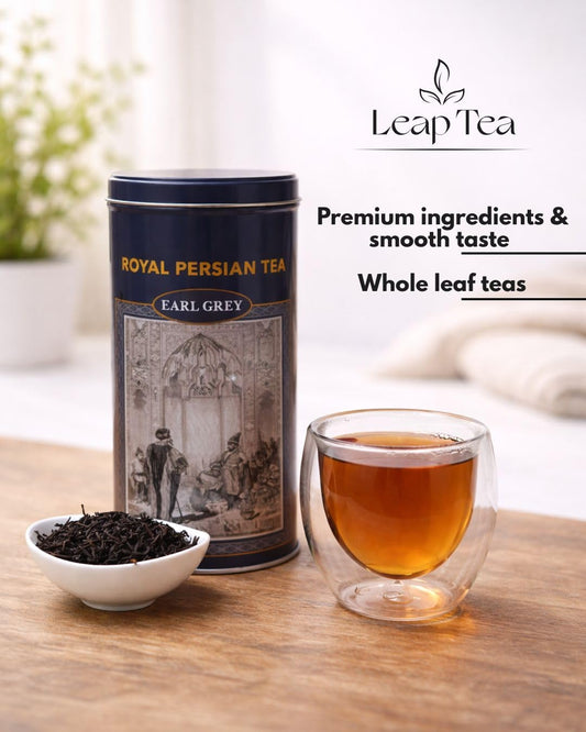 Royal Persian Tea Earl Grey Loose Leaf Ceylon Black Tea, Premium Ceylon Ceylon Tea with Real Bergamot Oil,12 oz (340g) Aromatic Citrus Flavor, Hot or Iced, Bold & Smooth