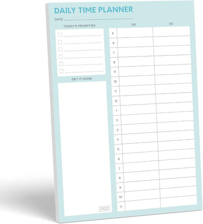 Sweetzer & Orange Time Block Planner. Undated Organizer To Do List Notepad. 7x10” Day Scheduler Productivity Task Pad. Checklist Diary, Work Journal, Appointment Pad, Daily To Do List Daybook