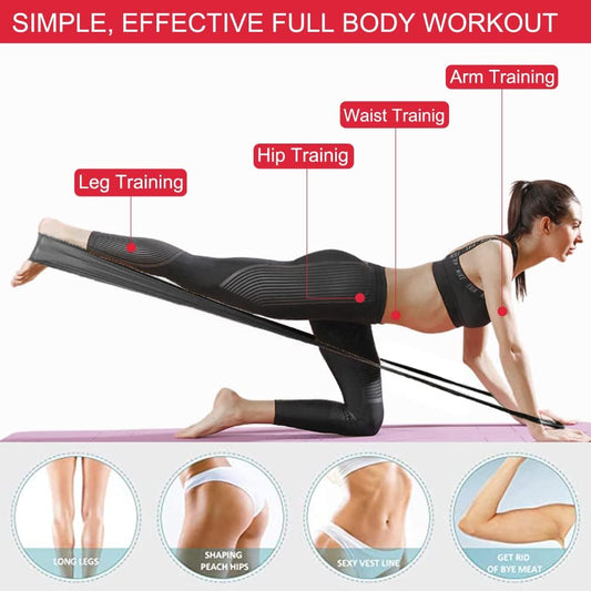 Resistance Bands for Home Workout,Long Exercise Band for Physical Therapy | Non-Latex 59inch Elastic Fitness Bands for Yoga,Pilates,Gym,Travel, Home Exercise Equipment for Women,Men,Pregnant,Seniors