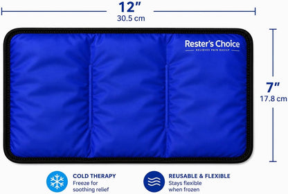 Gel Soft Flexible Ice Pack for Injuries Reusable - (Large: 11"x14.5") for Hip, Shoulder, Knee, Back - Comfy Cold Pack Compress for Swelling, Bruises, Surgery