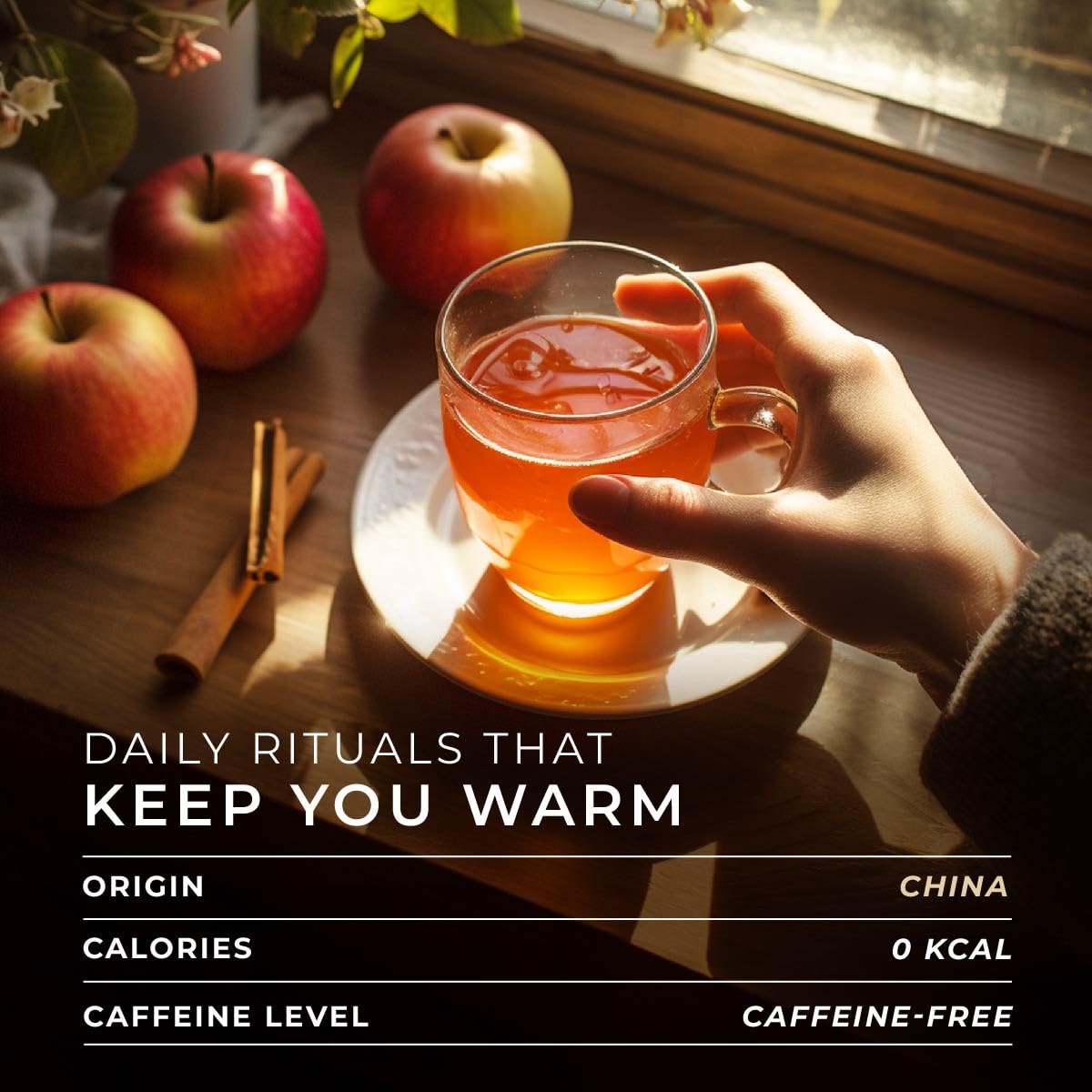 Apple Cinnamon Tea Pod 16 Count - 100% Natural Caffeine Free Herbal Tea