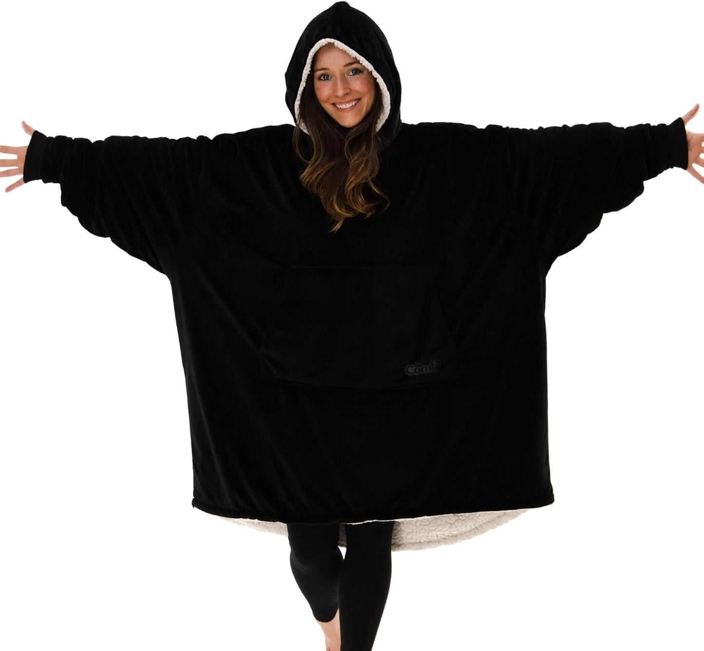 THE COMFY Original | From Shark Tank | Patented | Oversized Sherpa Wearable Blanket Hoodie| Gift for Women & Men | One Size