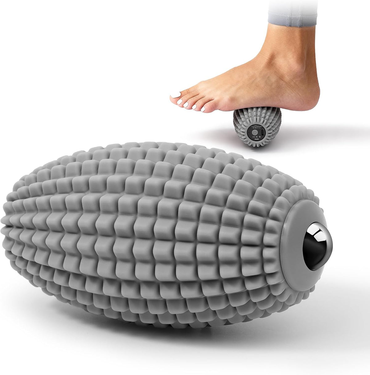 HODEMI Vibrating Massage Ball Roller with Rolling Head, 3 Speeds, Black