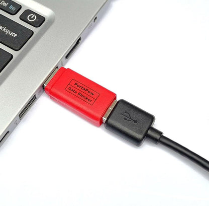 PortaPow USB Data Blocker (White 2 Pack) - Protect Against Juice Jacking