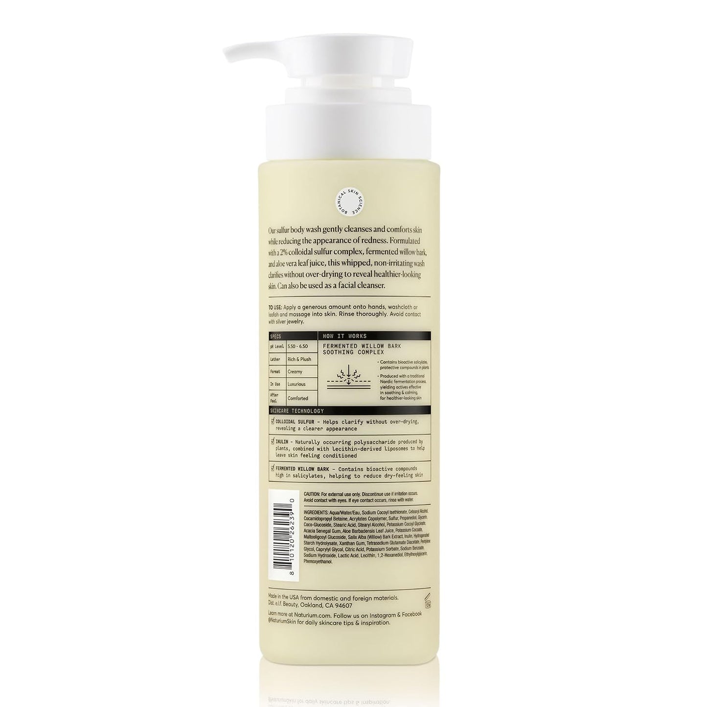 Naturium The Smoother Glycolic Acid Exfoliating Body Wash, Soft & Smoothing Cleanser, 16.9 oz
