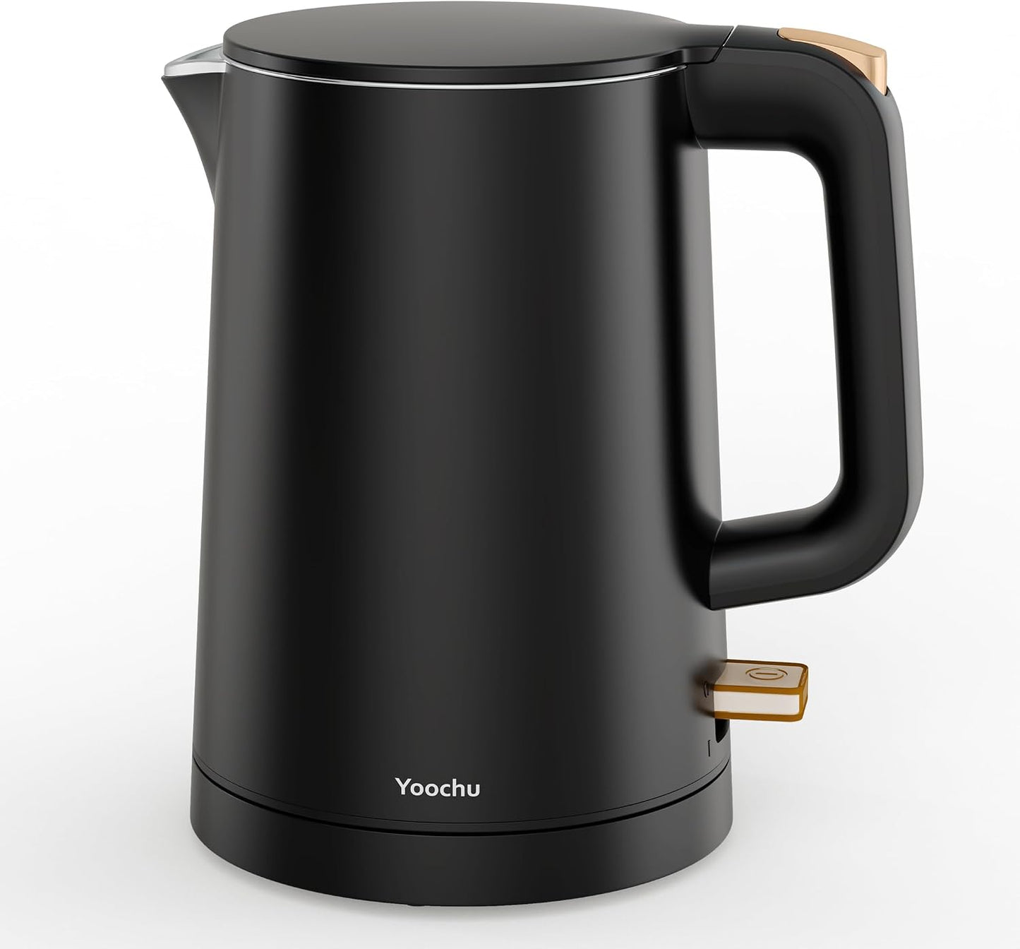 Small Electric Kettle, 0.8L Water Boiler & Heater, 1000W Hot Tea Pot, Double Wall Stainless Steel Cool Touch, Mini Coffee Kettle with Auto Shut Off & Boil Dry Protection, BPA-Free, Black