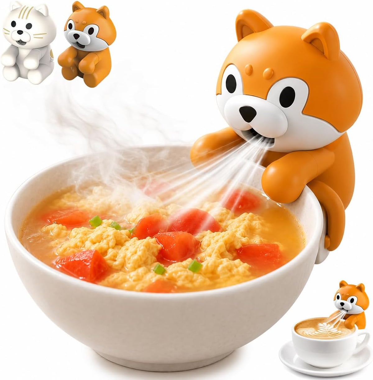 Cooling Clip-On Mini Fan for Cup & Bowl,Dinosaur Animal Fans Coffee Chiller