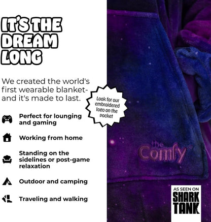THE COMFY Dream | From Shark Tank | Patented | No Sherpa | Light Wearable Blanket Hoodie | Gift for Women & Men | One Size