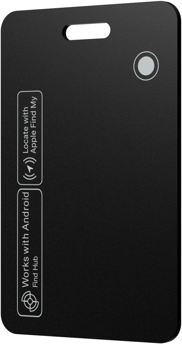 Dual Platform Wallet Tracker Card, iOS&Android Anti-Loss Slim Smart Locator, Wireless Charging, Works with Apple Find My & Google Find Hub, Item Finder for Wallet Passport Keys Backpack