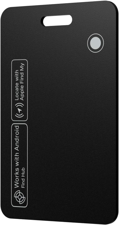 Dual Platform Wallet Tracker Card, iOS&Android Anti-Loss Slim Smart Locator, Wireless Charging, Works with Apple Find My & Google Find Hub, Item Finder for Wallet Passport Keys Backpack