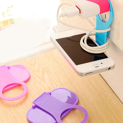 VOSAREA 8 Pcs Folding Wall Mounted Phone Holder Charging Station