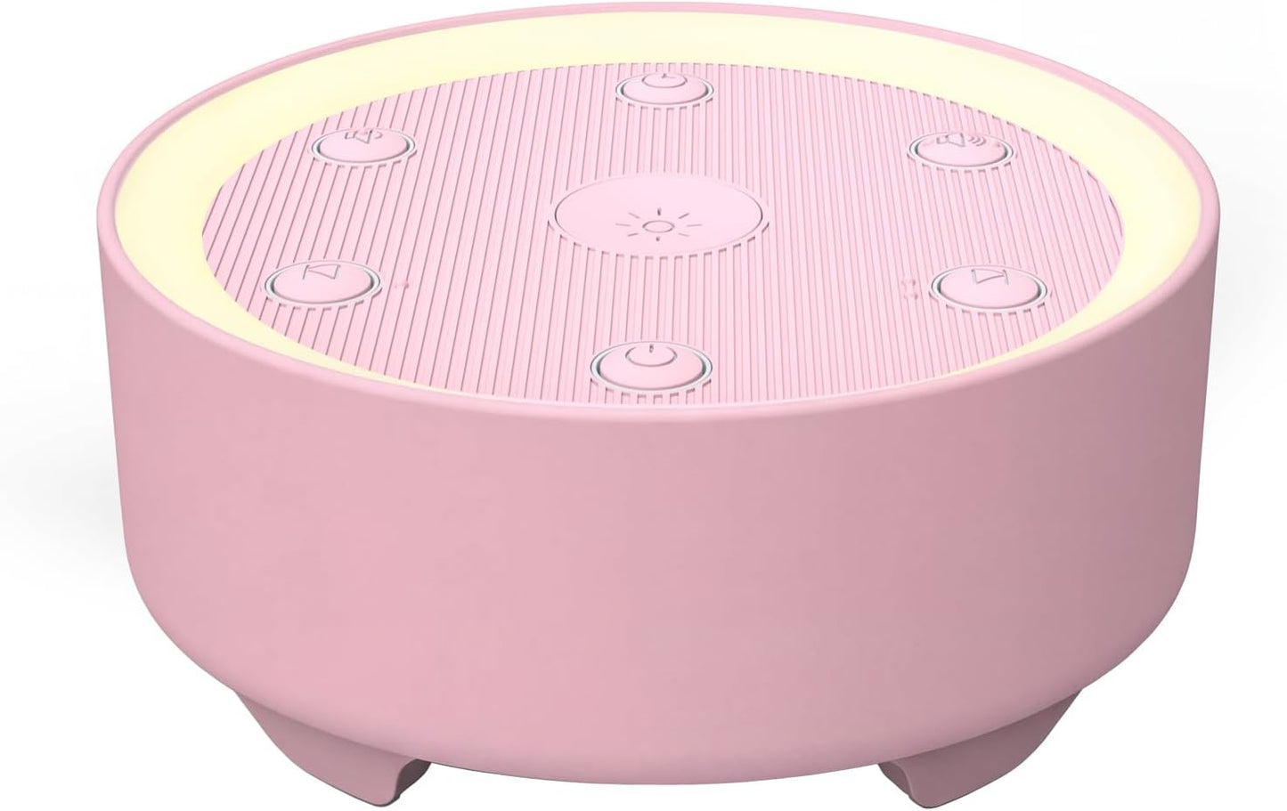Kipcush White Noise Machine for Sleeping – High-Fidelity Non-Looping Sounds, Dimmable Night Light, USB Powered, Sleep Sound Machine for Baby, Kids & Adults (A - Model White+, Standard)