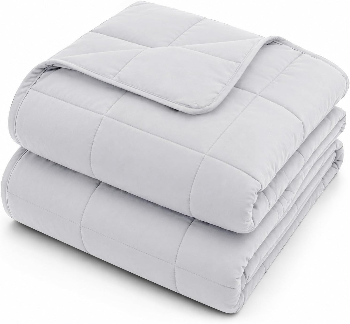 L'AGRATY Weighted Lap Pad 7lb: Small Weighted Blanket for Adults - Cooling Portable Travel Blanket for Relaxation Sleeping - Washable All-Season (29" x 24")
