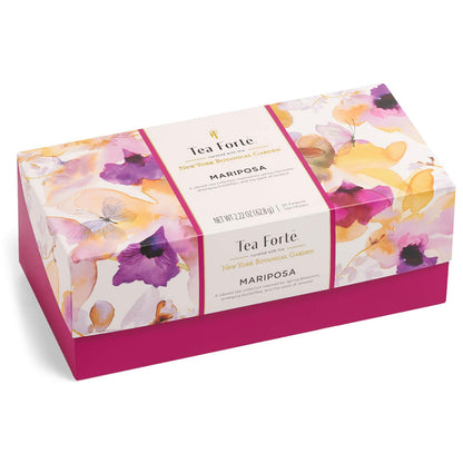 Tea Forte Premium Presentation Box Gift Set Sampler, 20 Count, Assorted Blends Individually Wrapped Handcrafted Pyramid Infuser Bags, Frank Lloyd Wright