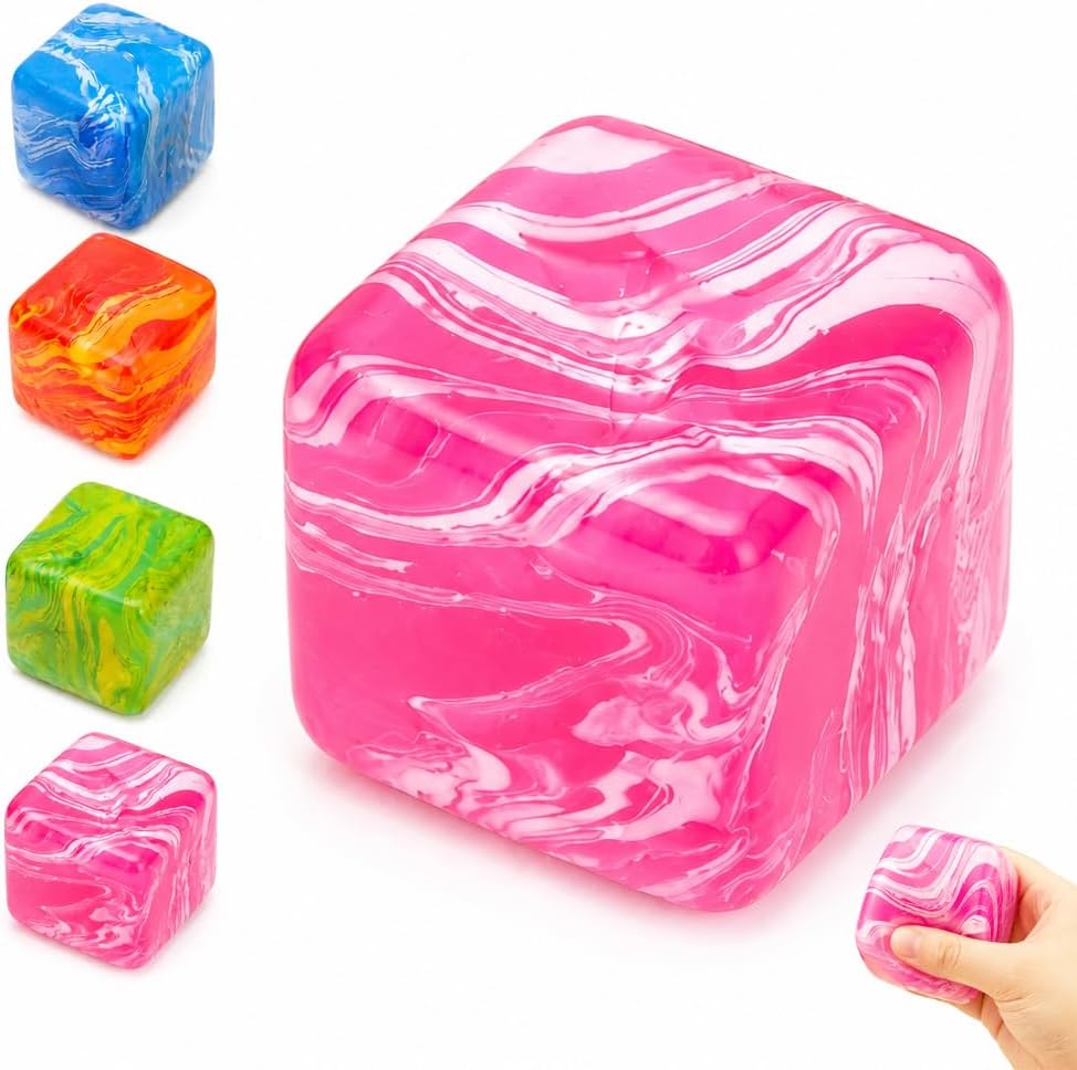Squishy Textured Stress Balls 3pcs, Soft Memory Gel Squeeze Balls Fidget Toys for Kids/Adults Hand Exercises, Party Favors Anxiety Relief Squeeze Ball