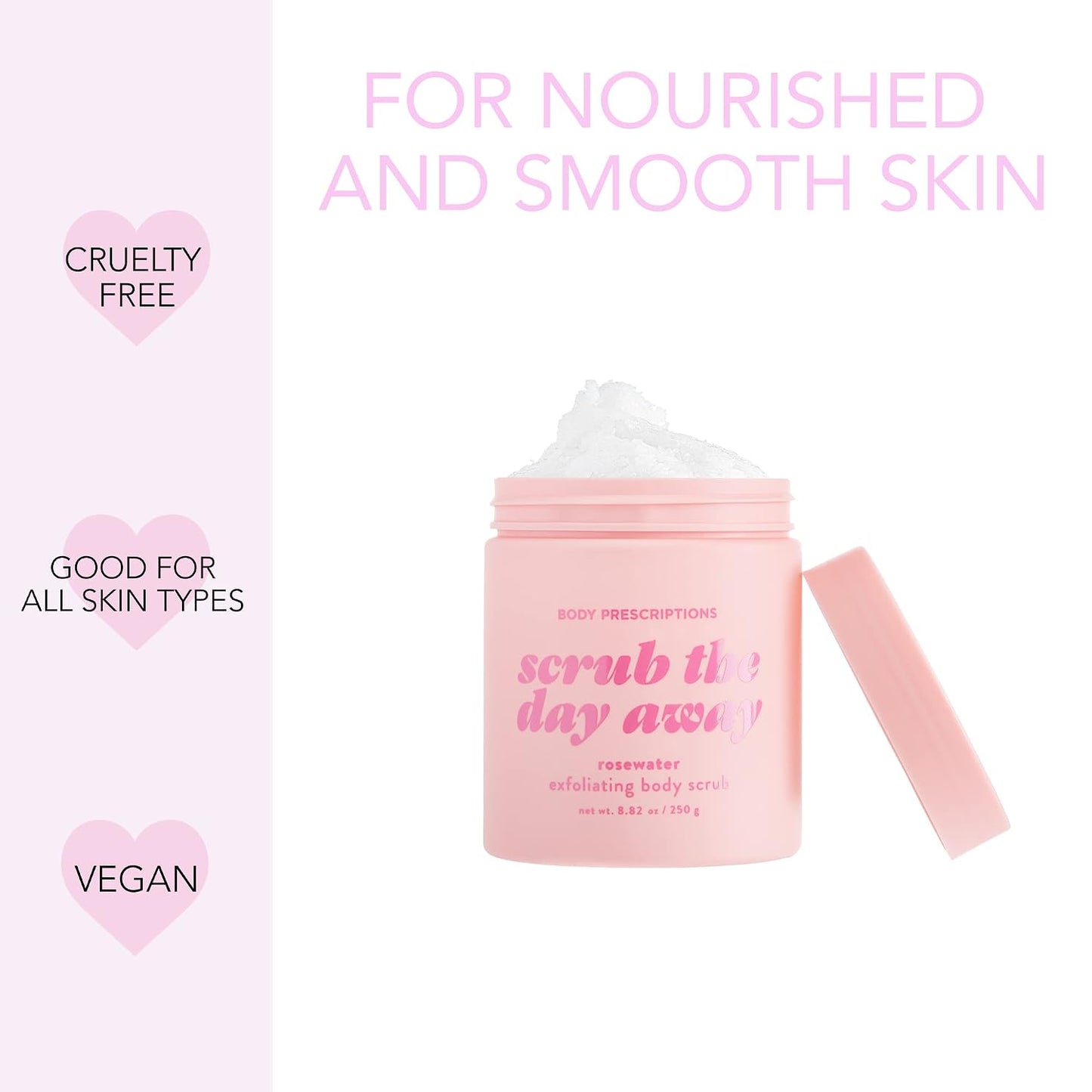 Body Prescriptions Exfoliating Body Scrub – Body Cleanser for Nourished, Ultra-Smooth Skin, Honey Citrus, Coconut Almond, and Sweet Mint