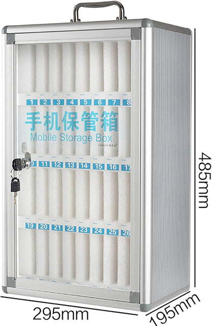 Cell Phone Charging Stations Phone Storage Cabinet Phone Storage Locker 24,36, 48, 60 Position Cell Phone Storage Box Pocket Chart Storage Locker Box With A Security Lock Can Be Carried (12slots )
