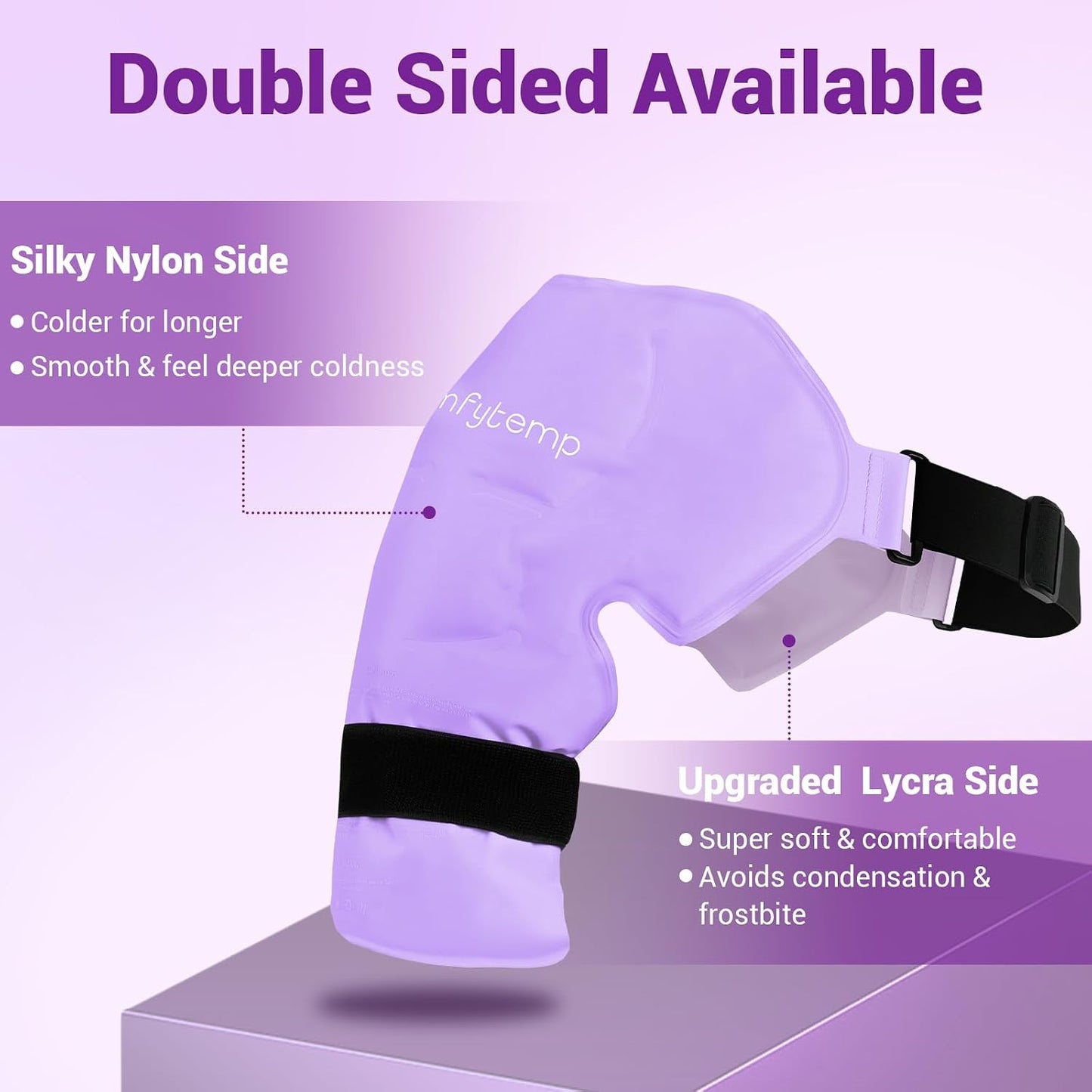 Comfytemp Shoulder Ice Pack Rotator Cuff Cold Therapy Wrap, FSA Eligible HSA, Gel Packs for Injuries Reusable Hot Cold Compress Shoulder Brace for Pain Relief, Men Women Recovery Item (Large/X-Large)