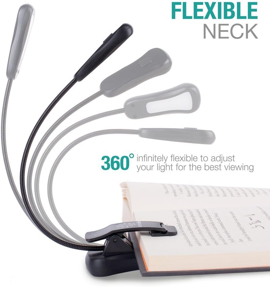 Vekkia Rechargeable Book Light for Reading in Bed, 3 Color x 3 Brightness, Lightweight Reading Light, Up to 70 Hours Lighting, Great for Readers, Travel (Blue)