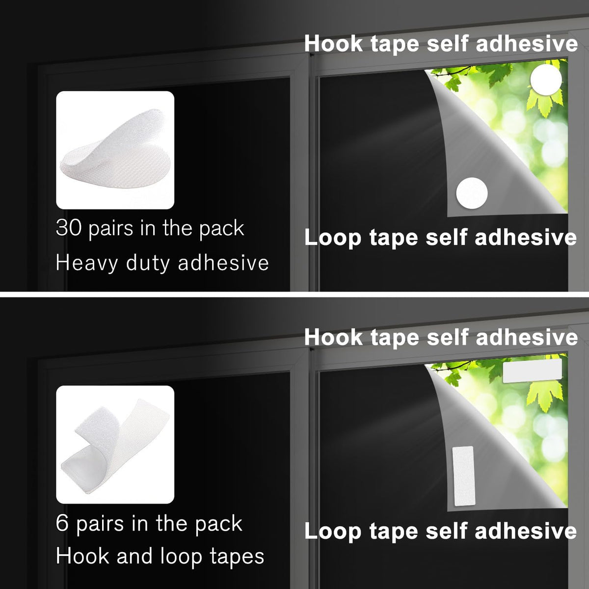 Blackout Curtains 100% Blackout Blinds Window Cover Portable Shades 118x57”