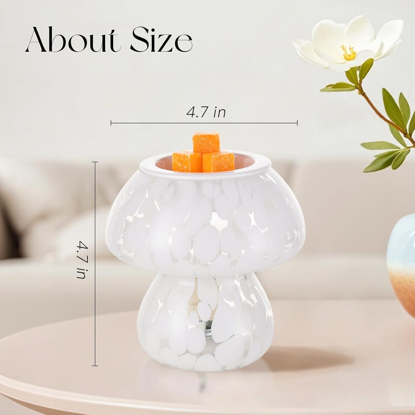 Candeldo Mushroom Wax Melt Warmer: Wax Melter Warmer with Timer Cute Melter Fragrance Candle Lamp Home Decor Mothers Day Birthday Gift for Women