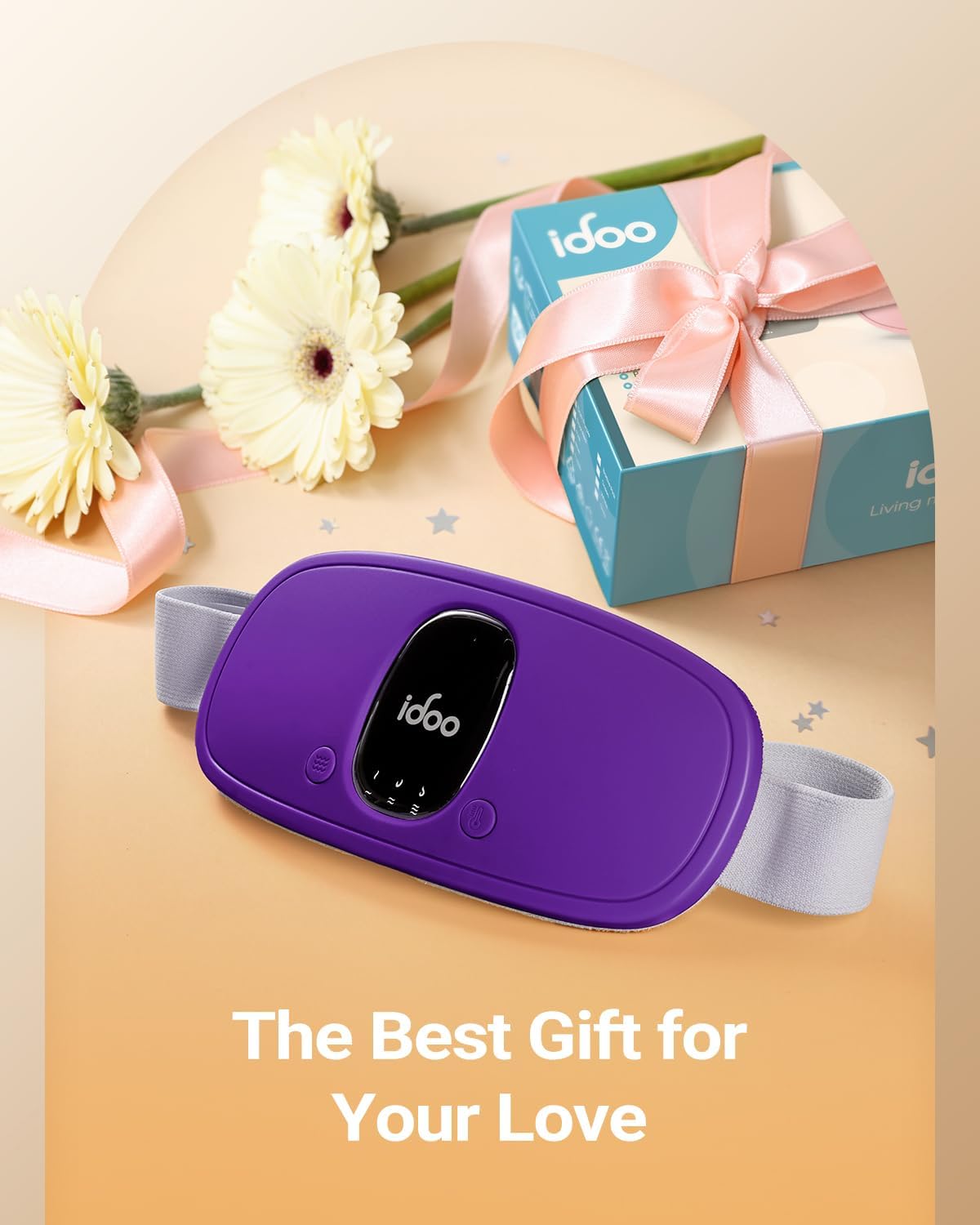 iDOO Cordless Heating Pad for Menstrual Cramps, Lightweight & Portable