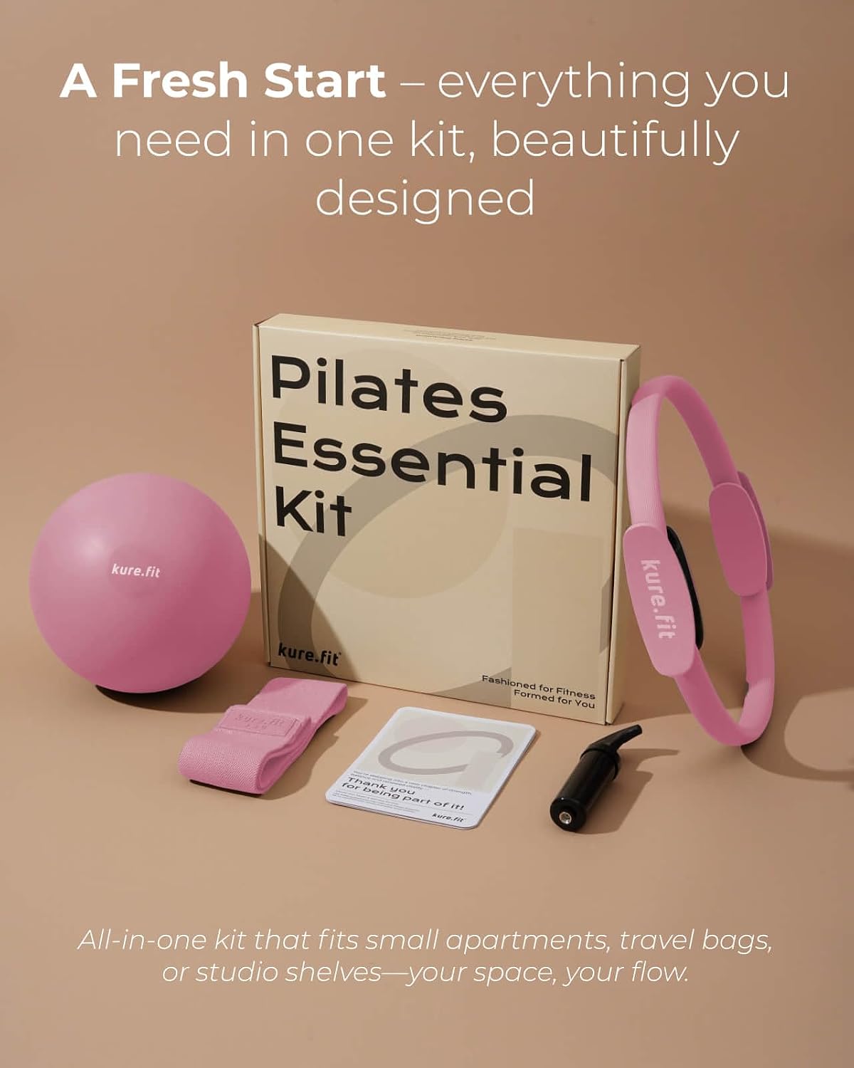 Pilates Kit | Pilates Equipment Set for Home Workouts | Accessories & Guide
